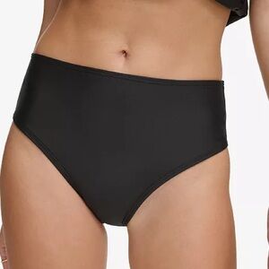 DKNY Black High-Waisted Bikini Bottom